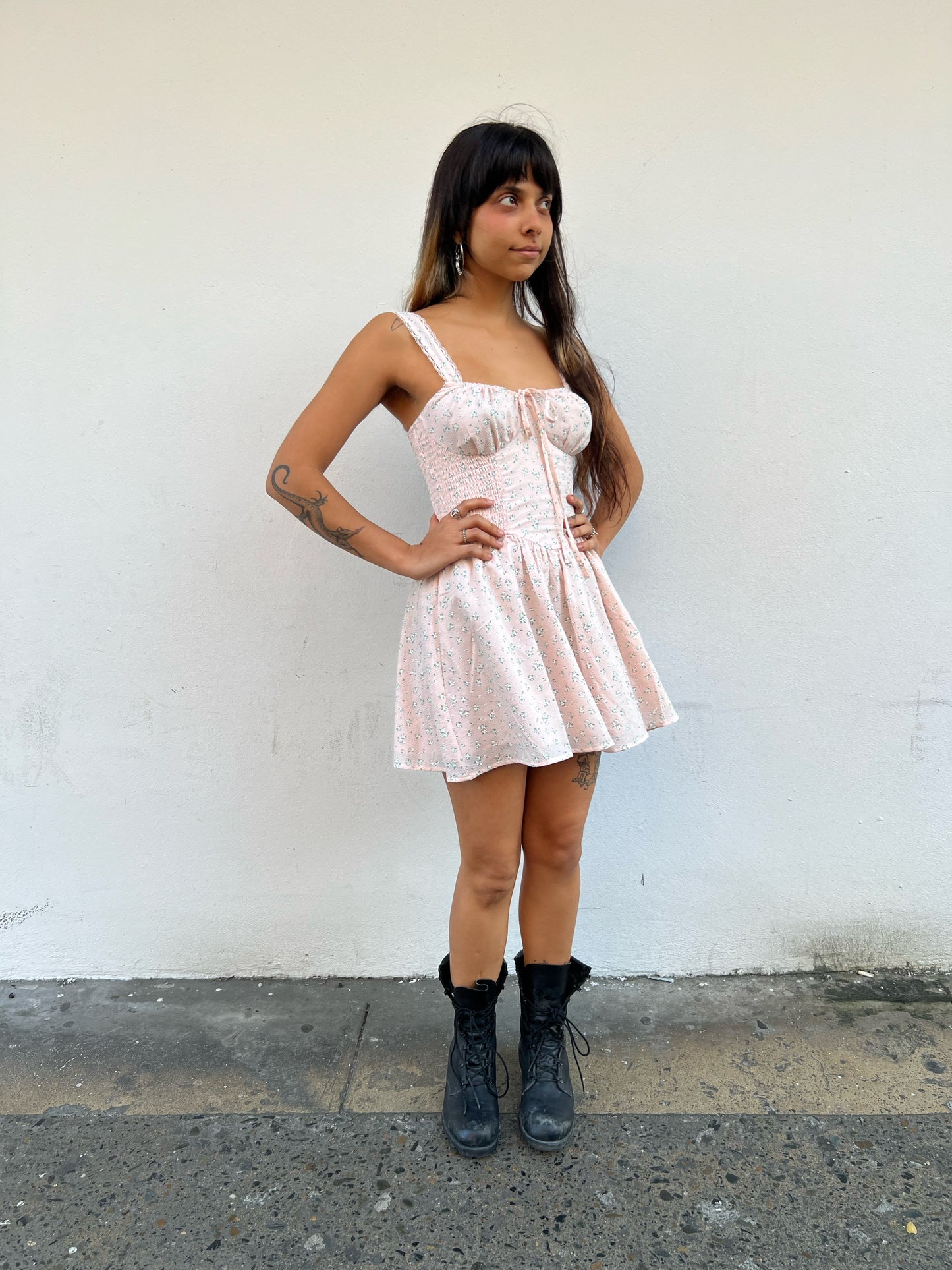 “acerola” mini apricot dress