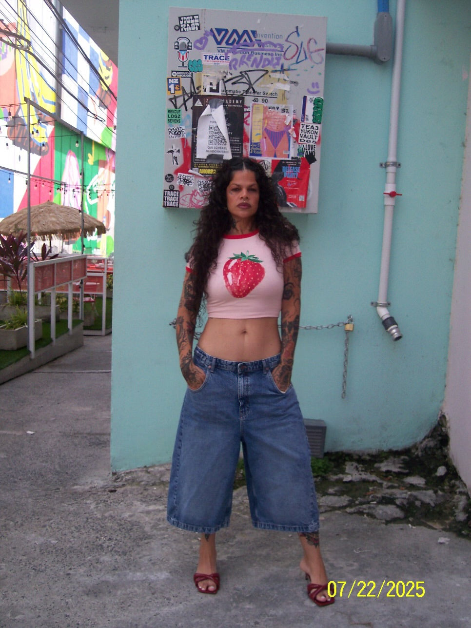 “strawberry” baby tee