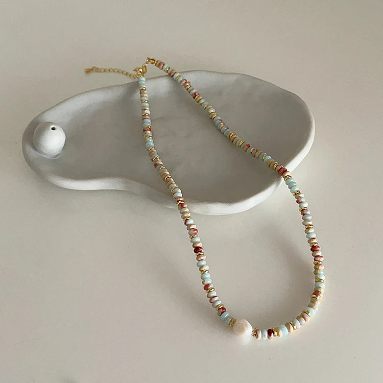 “del mar y el sol” beaded necklace