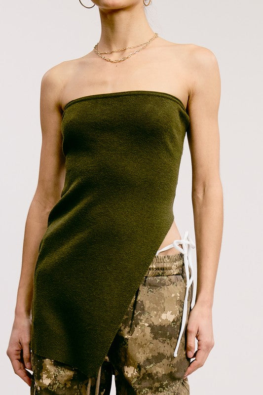 “fiona” olive tube top