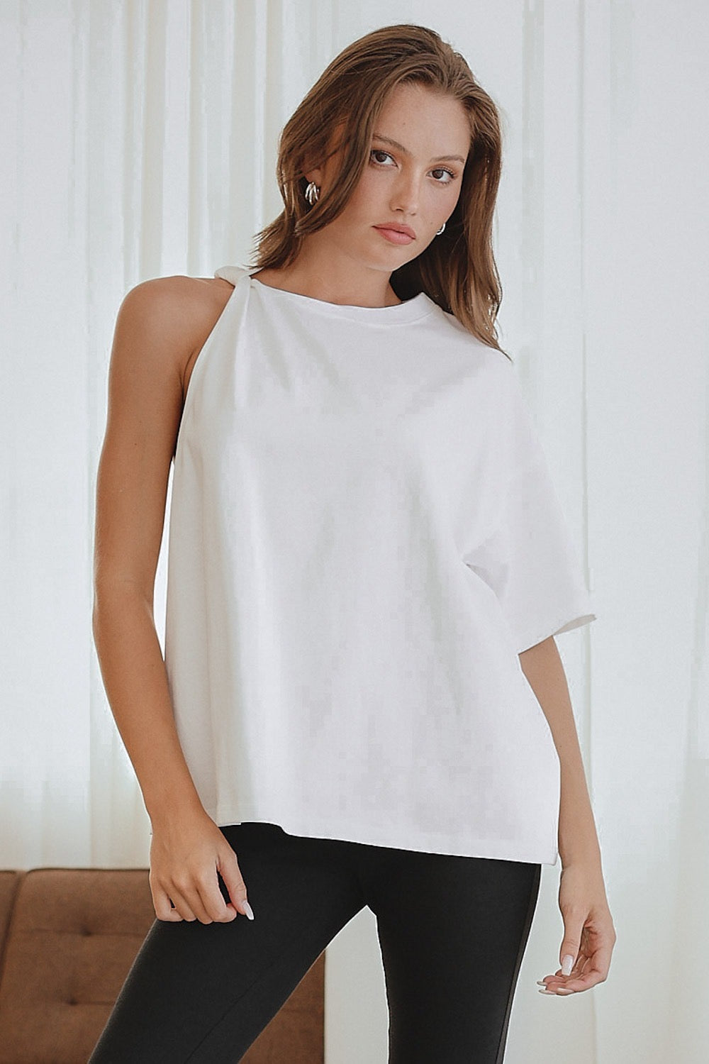 “milena” asymmetric tee