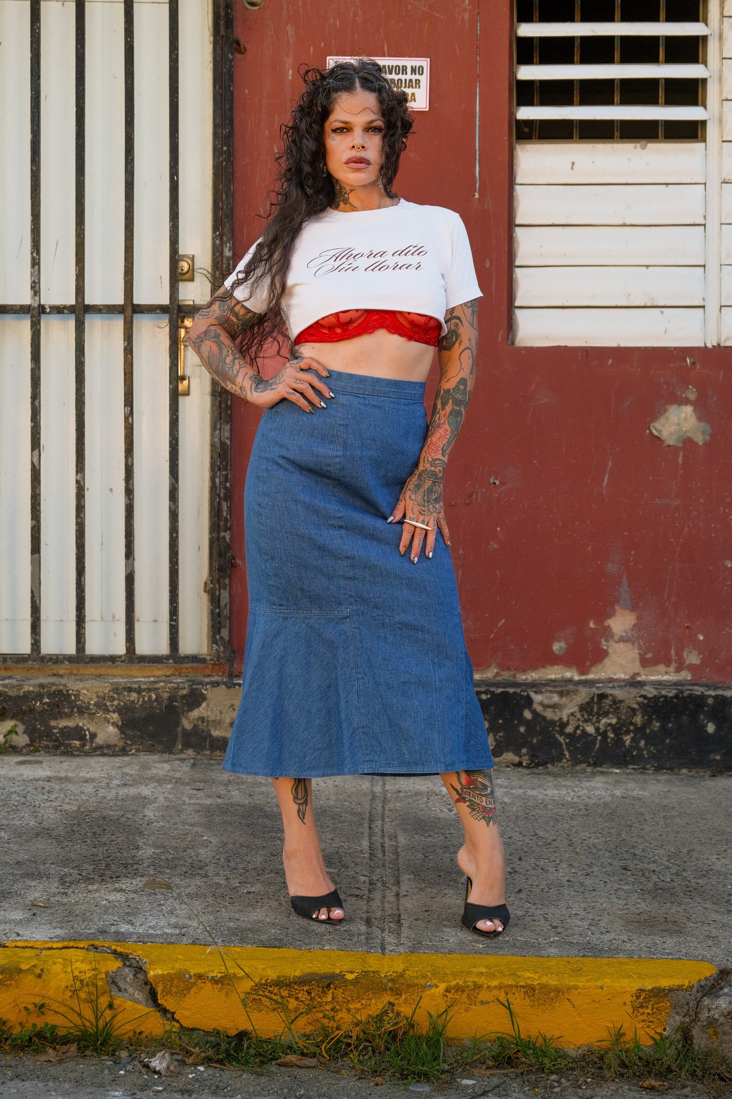 “lolita” vintage denim skirt