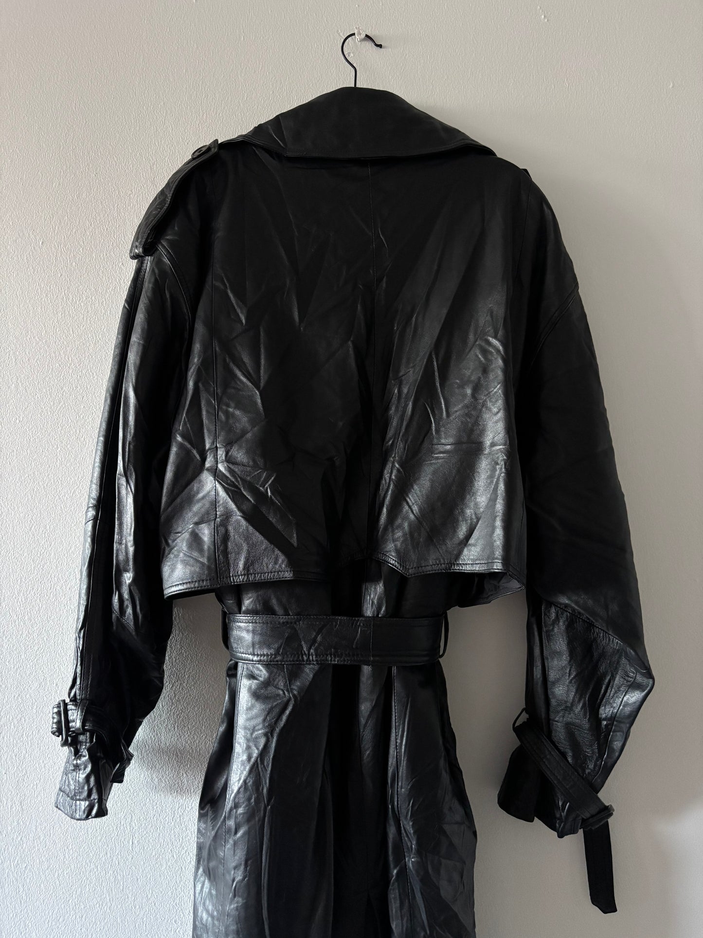 Vintage Leather Trench Coat