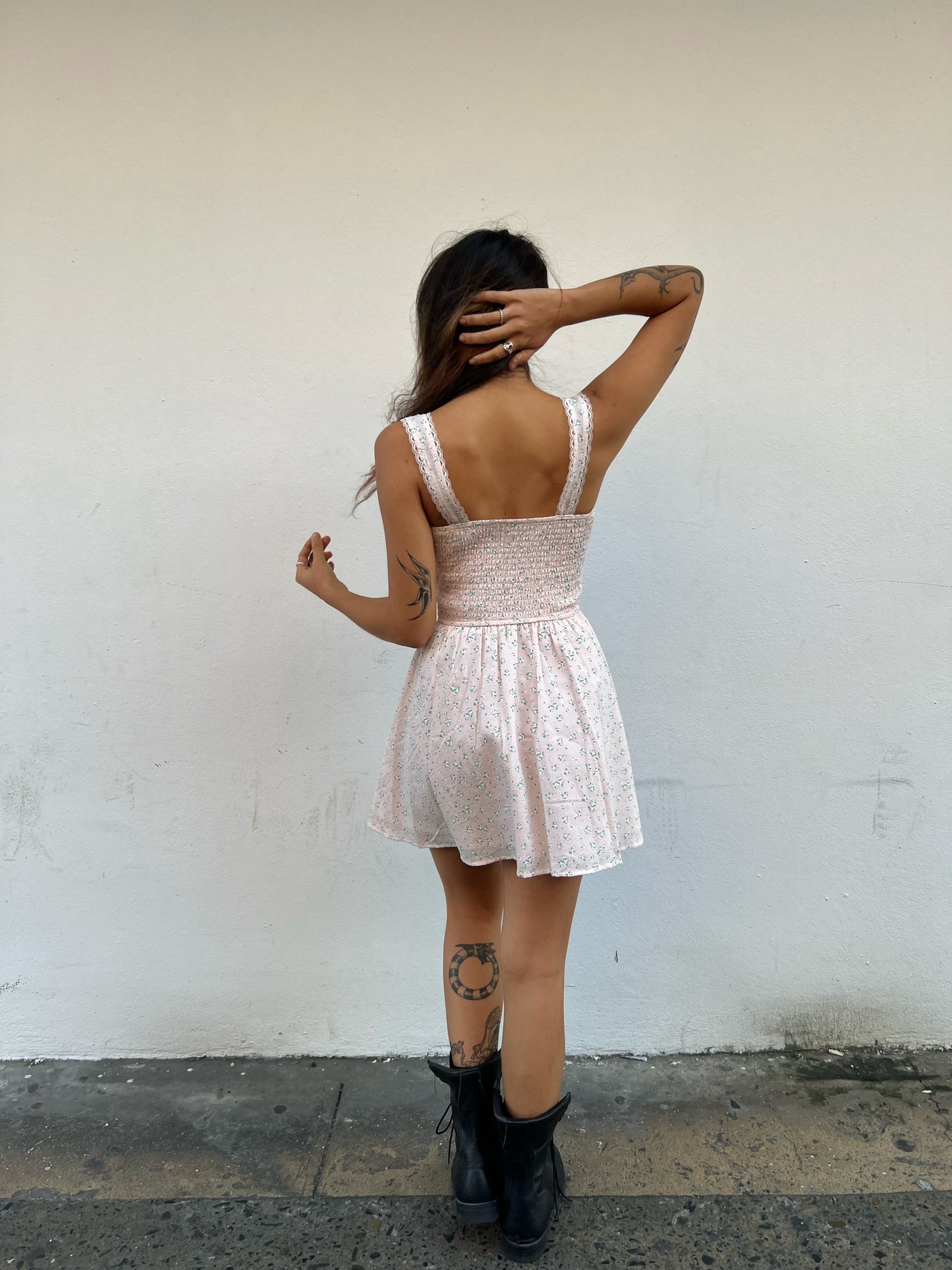 “acerola” mini apricot dress