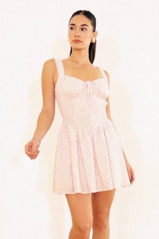 “acerola” mini apricot dress