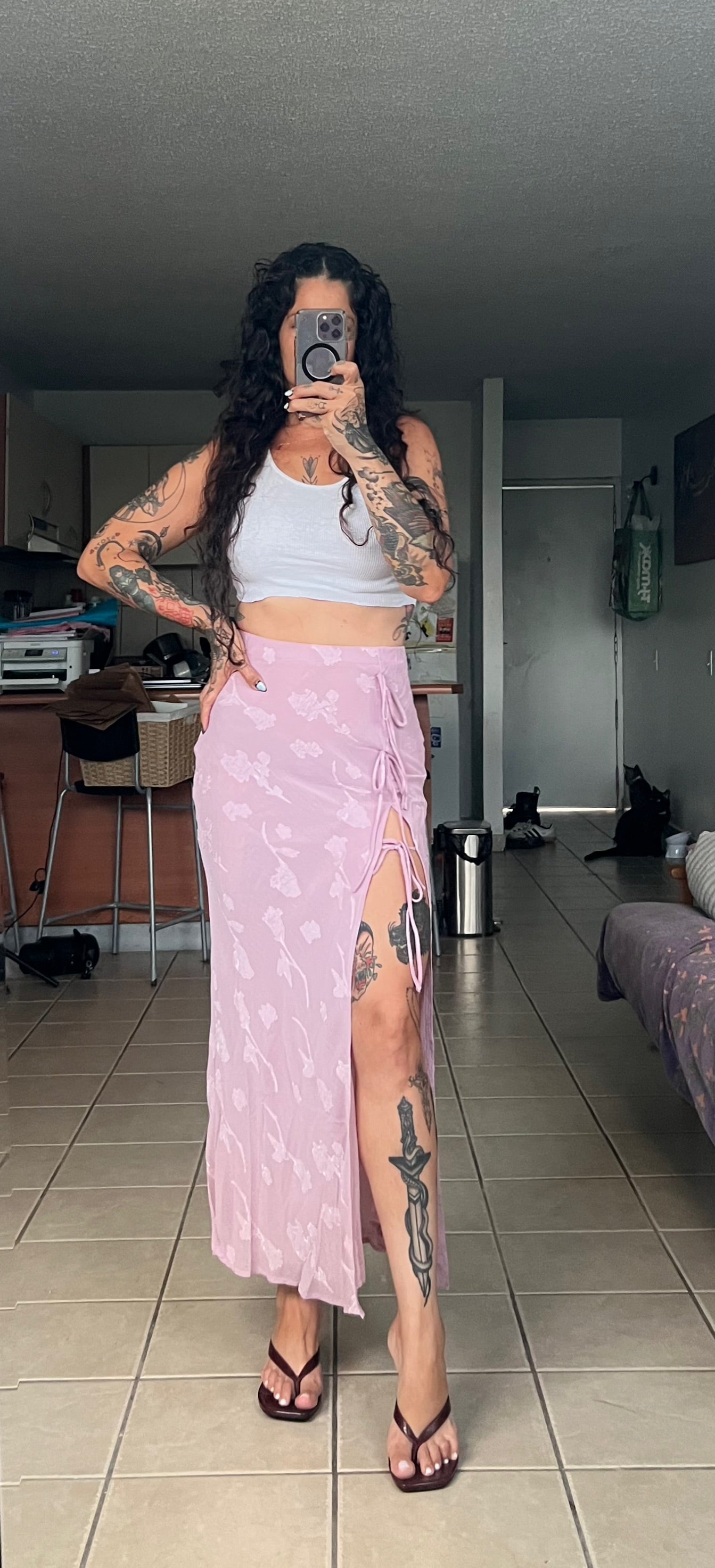 “viri” maxi skirt