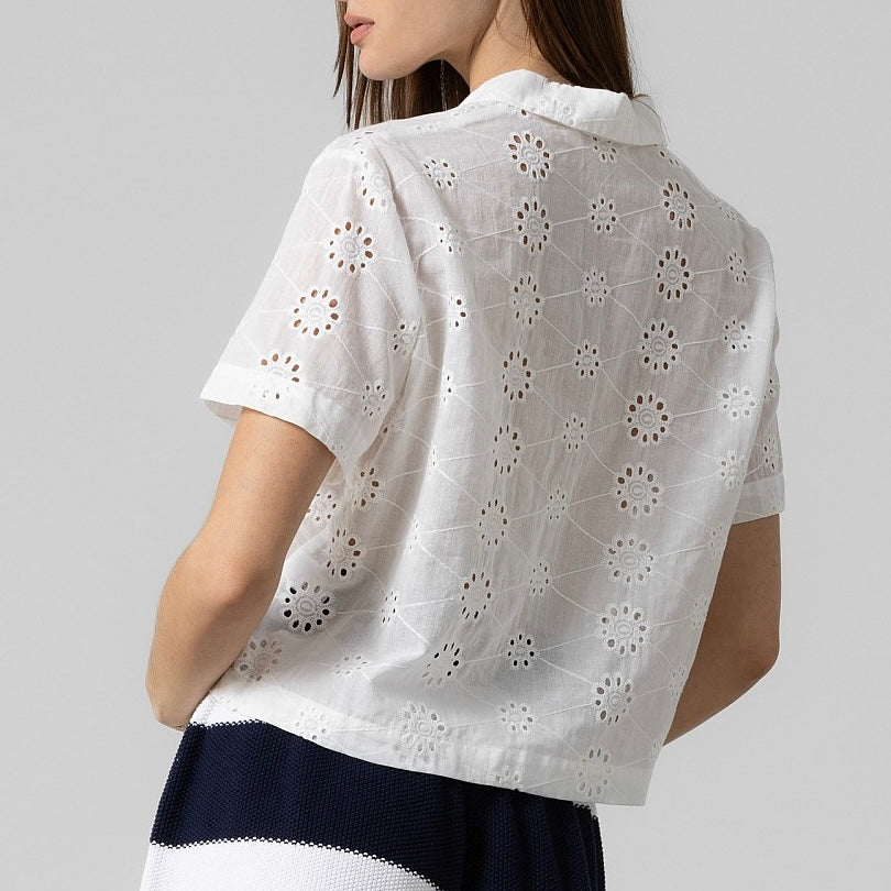 “rosaura” eyelet top
