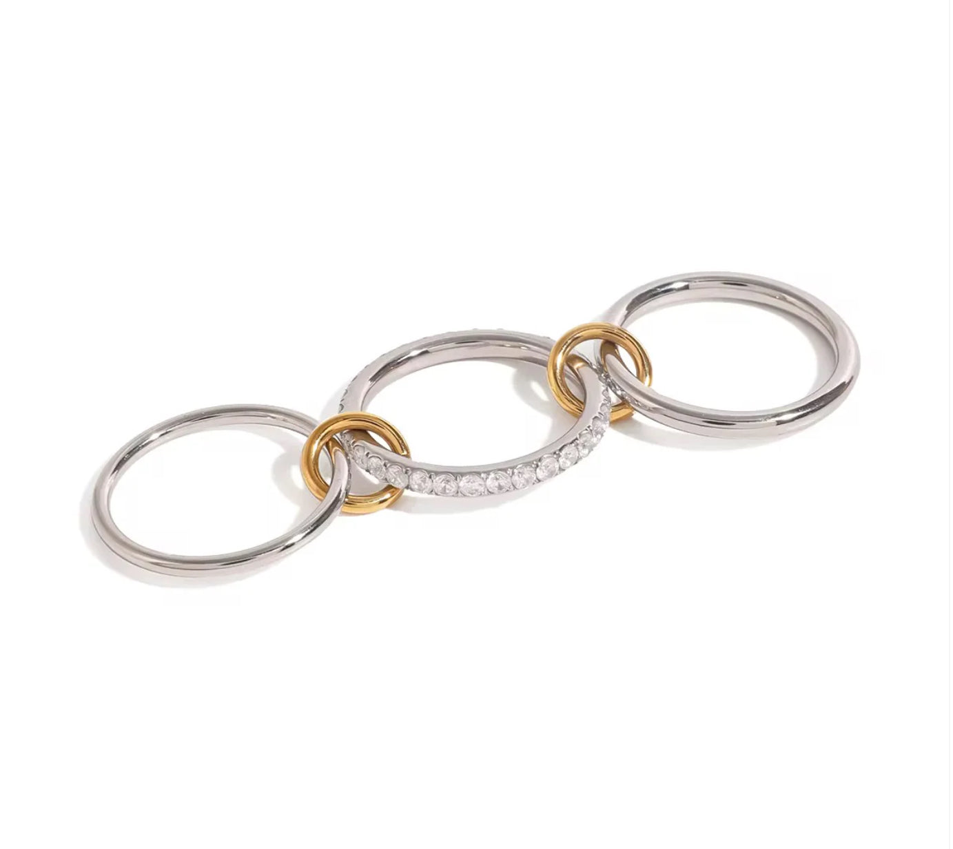 “caguas” two toned triple ring