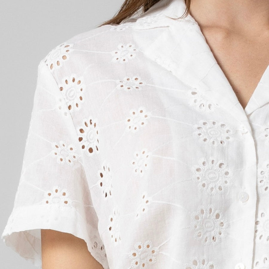 “rosaura” eyelet top