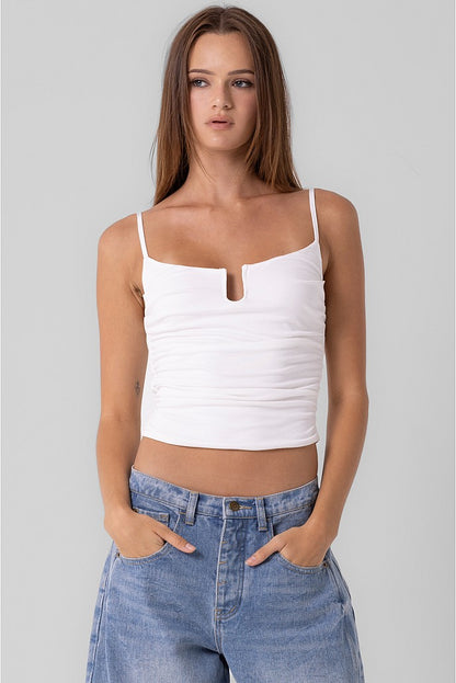 “regina” white cami top