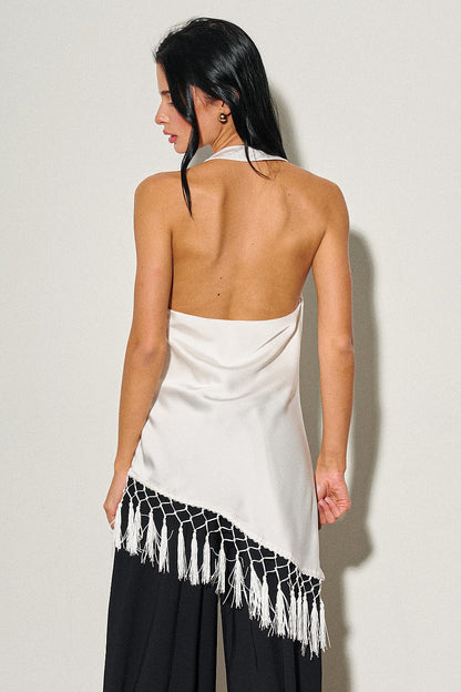 “Paula” fringe top