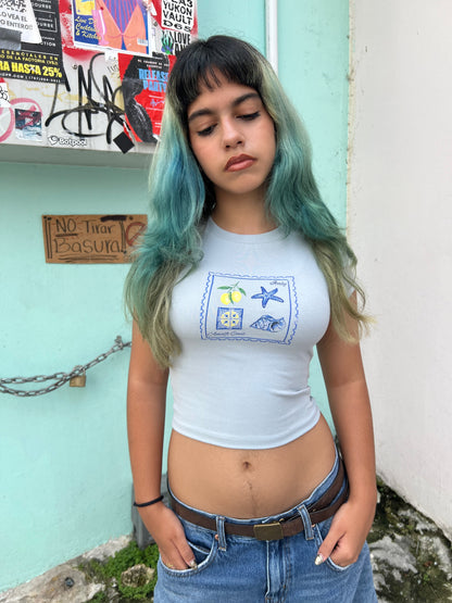 “amalfi” baby tee
