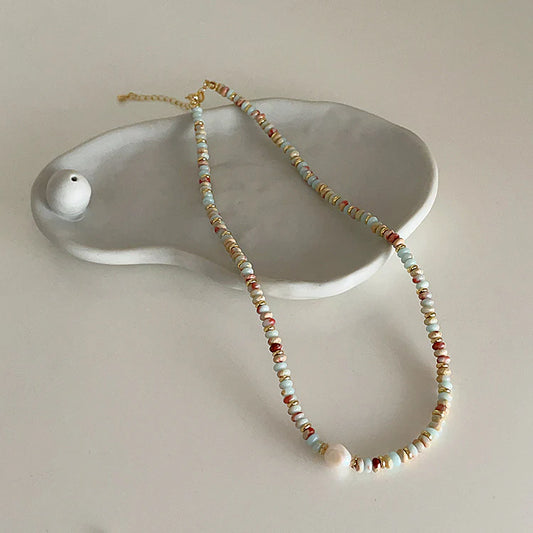 “del mar y el sol” beaded necklace