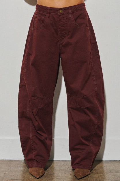 “claudette” barrel jeans