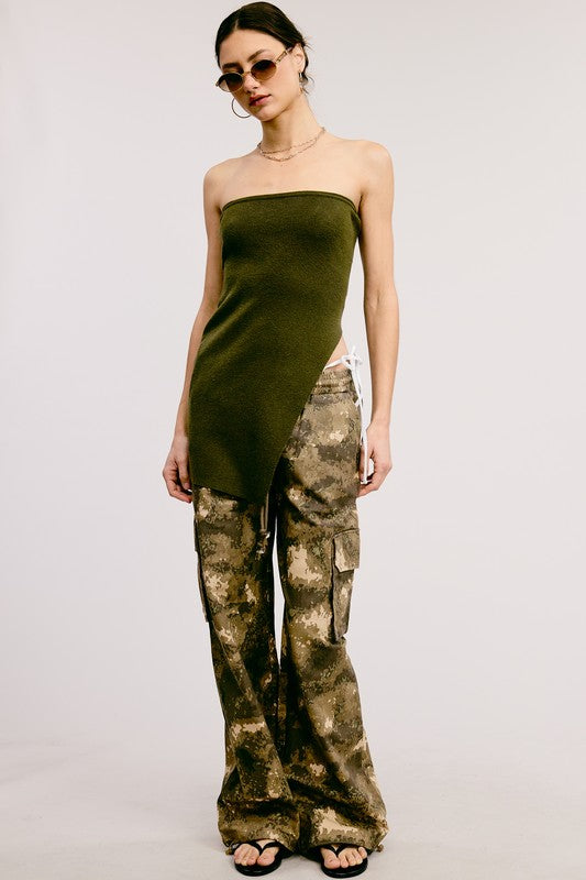 “fiona” olive tube top