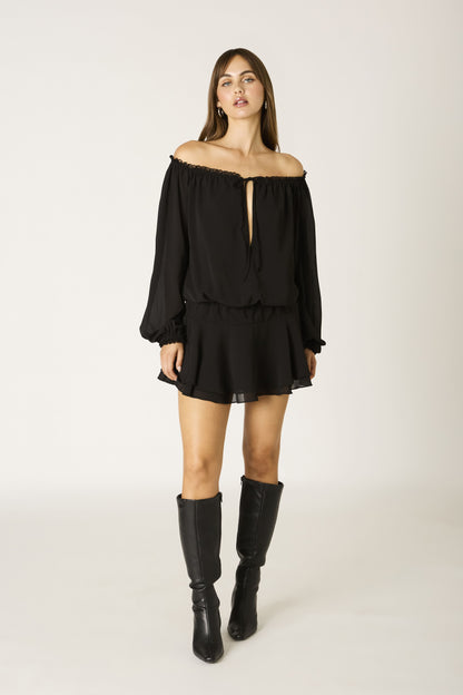 “roma” black dress