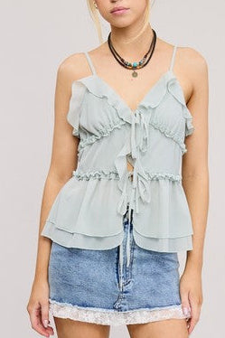 “del mar” blue top