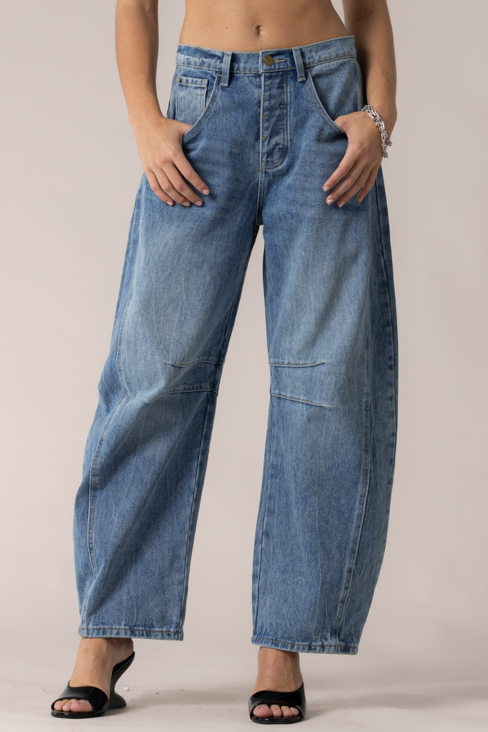 pre order “andriana” barrel jeans