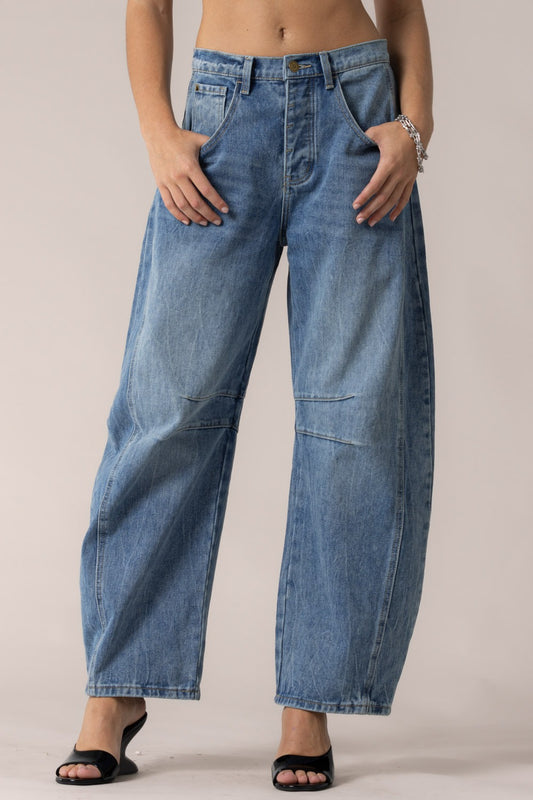 pre order “andriana” barrel jeans