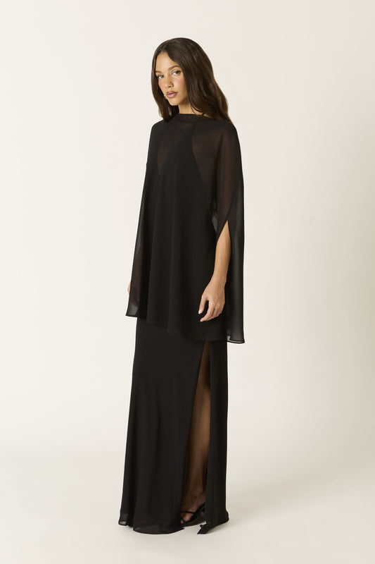 “margarita” cape dress