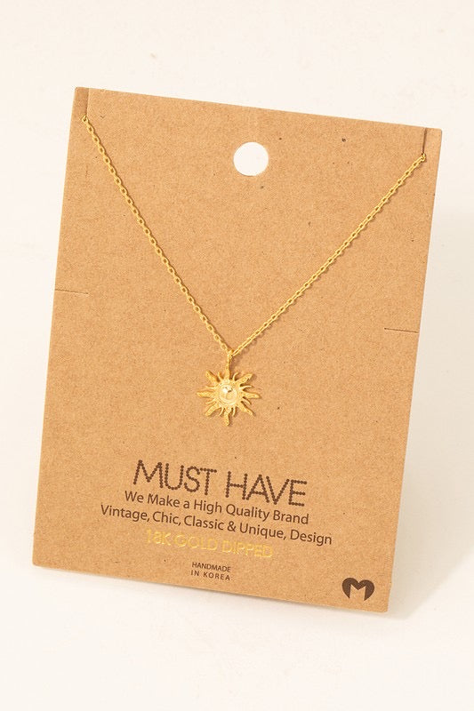 Accesorios jewerly sun necklace