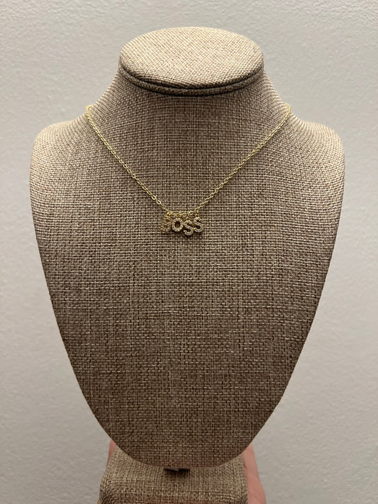“boss” necklace
