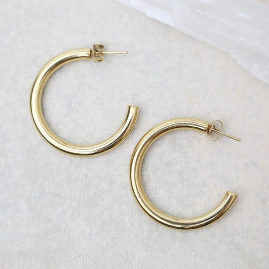“huda” hoop earrings