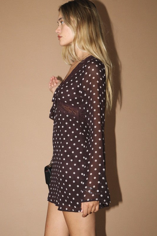 “nati” polka dot dress