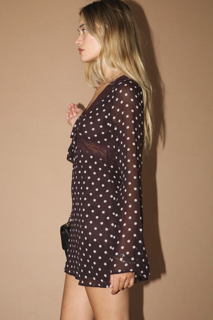 “nati” polka dot dress