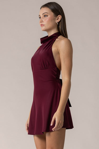 “natalina” burgundy dress