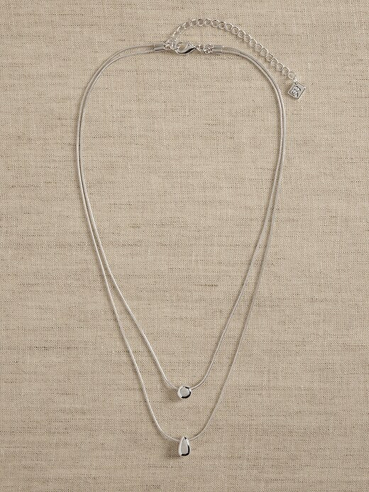 drop layered necklace