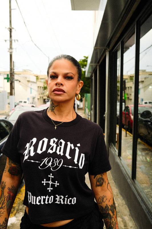 “Classic Rosario 1939” crop top tee
