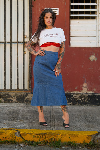 “lolita” vintage denim skirt