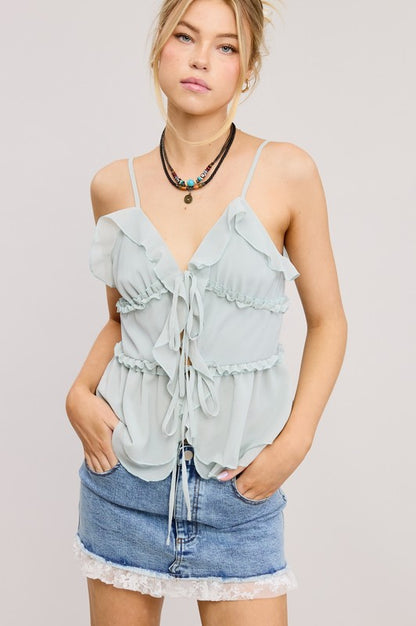 “del mar” blue top