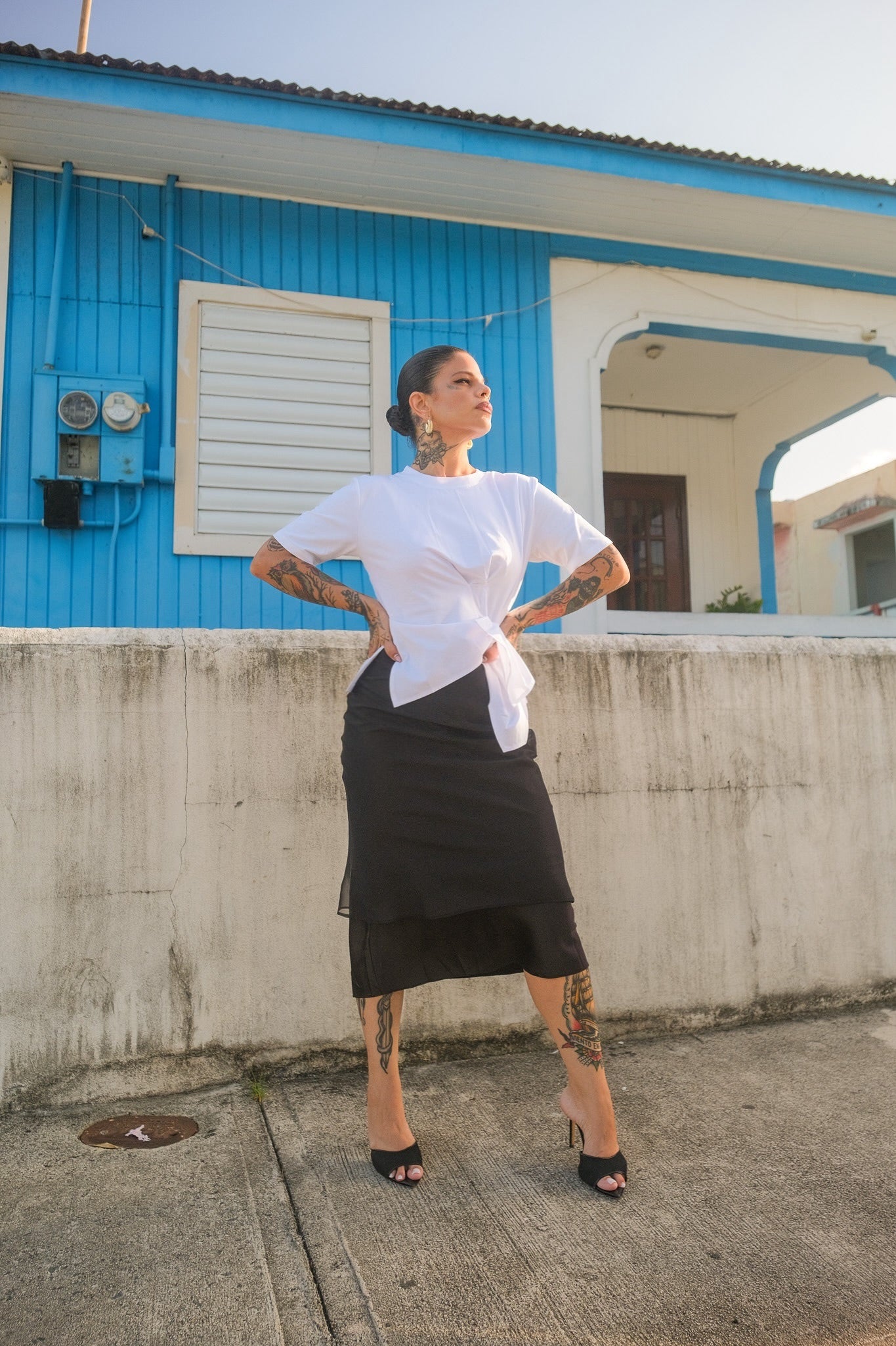 “annabella” midi skirt