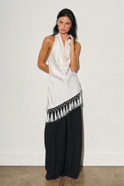 “Paula” fringe top