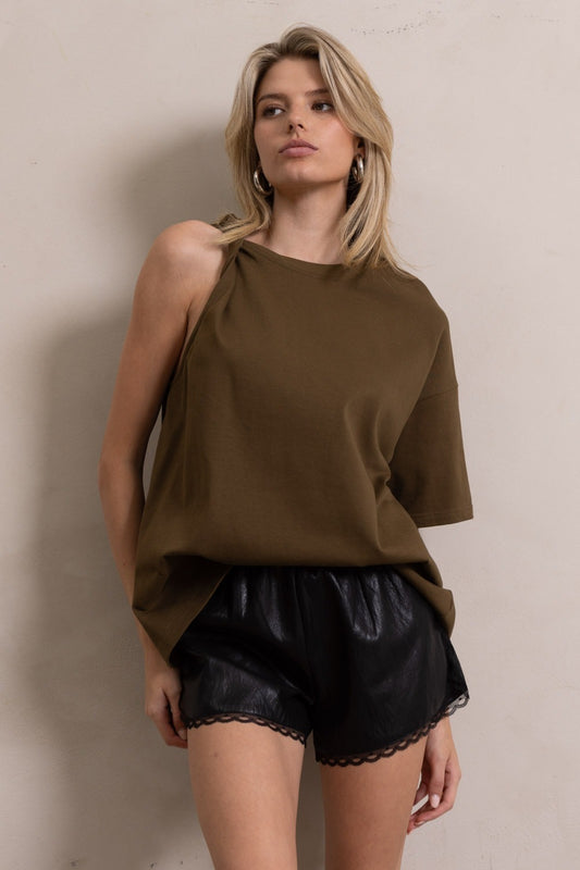 “milena” asymmetric tee