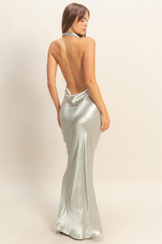 “nicole” satin dress