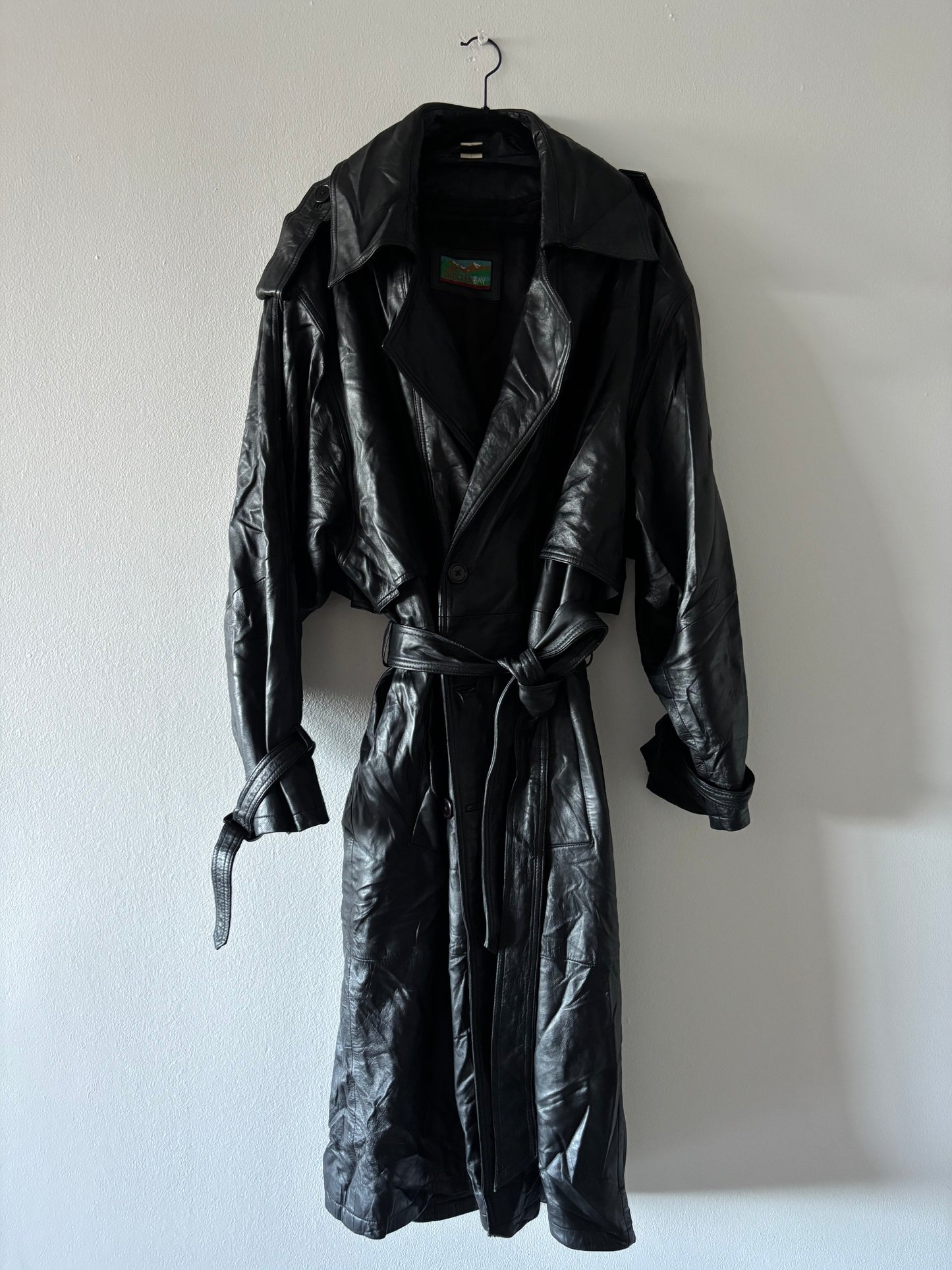 Vintage Leather Trench Coat