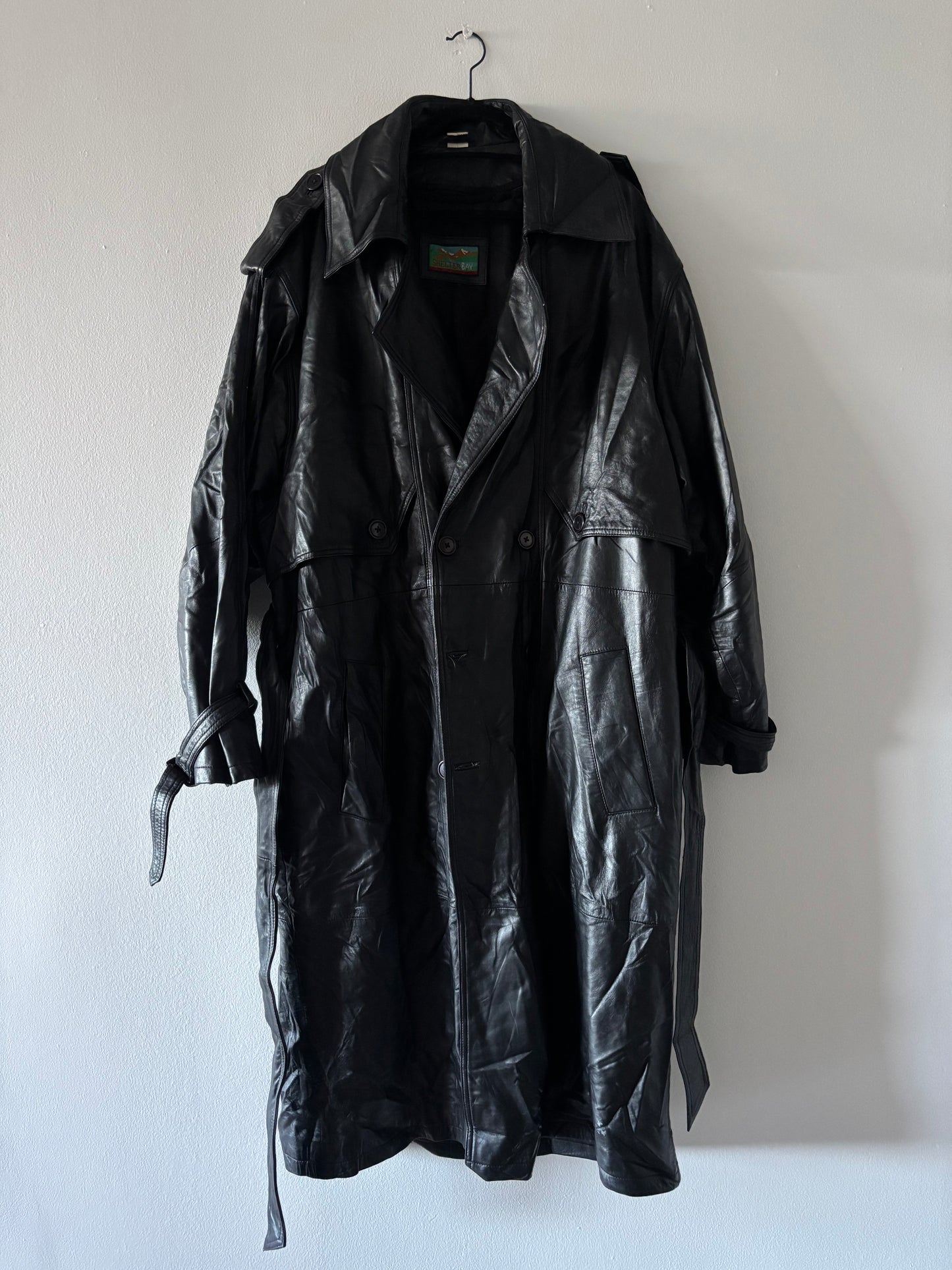 Vintage Leather Trench Coat