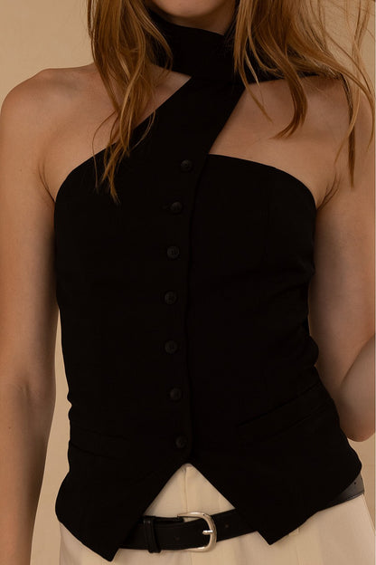 “keni” black vest top