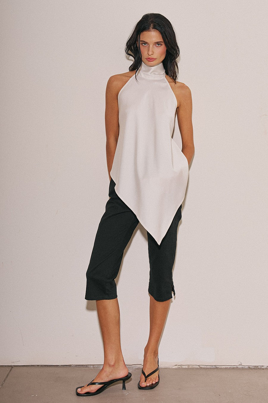 “lucía” cream satin top