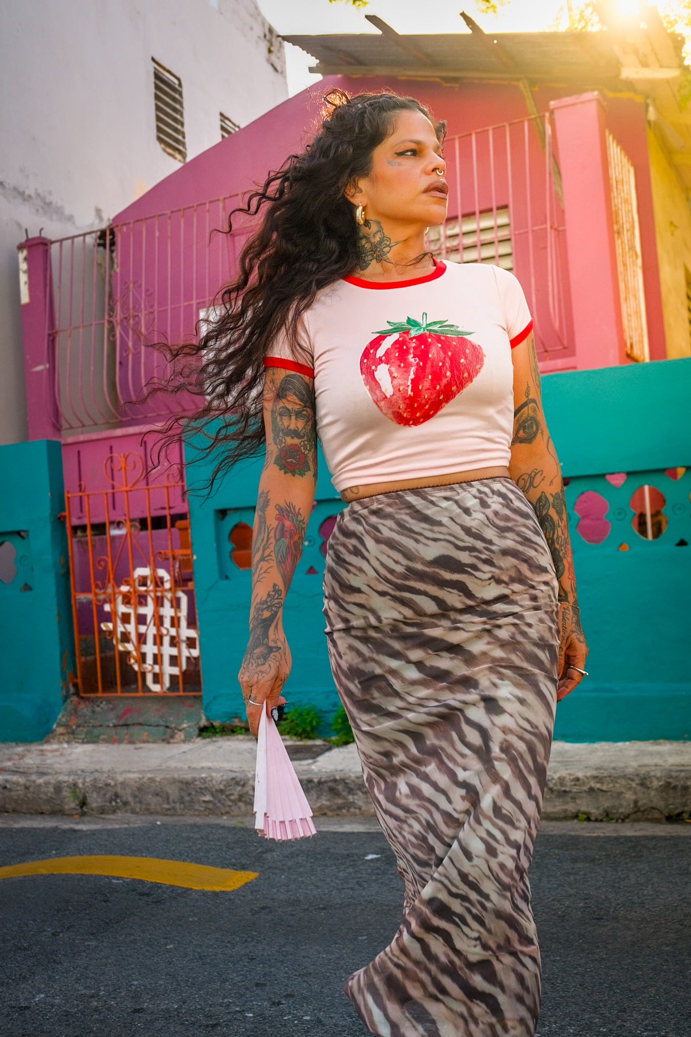 “strawberry” baby tee
