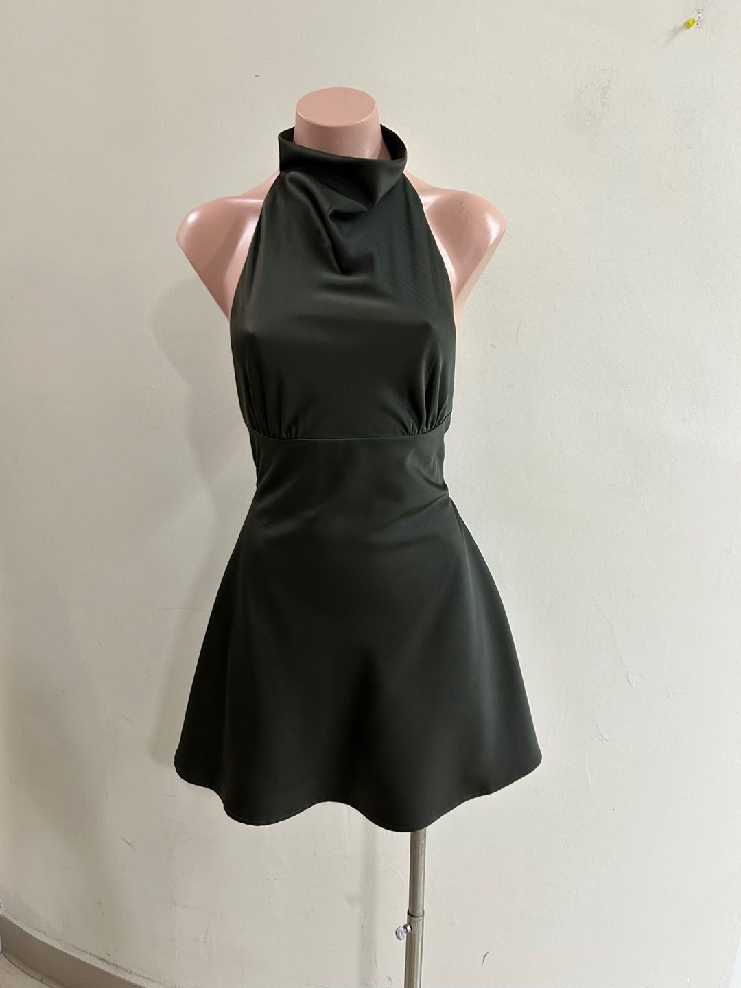 “nasha” green mini dress