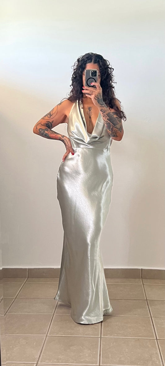 “nicole” satin dress