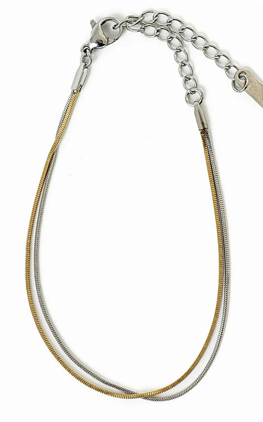 dainty double bracelet