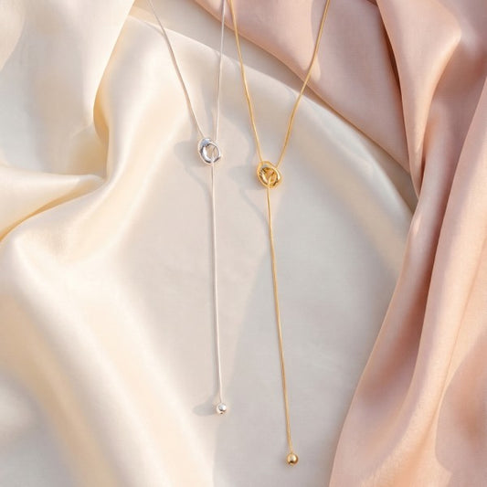 “Giselle” lariat necklace