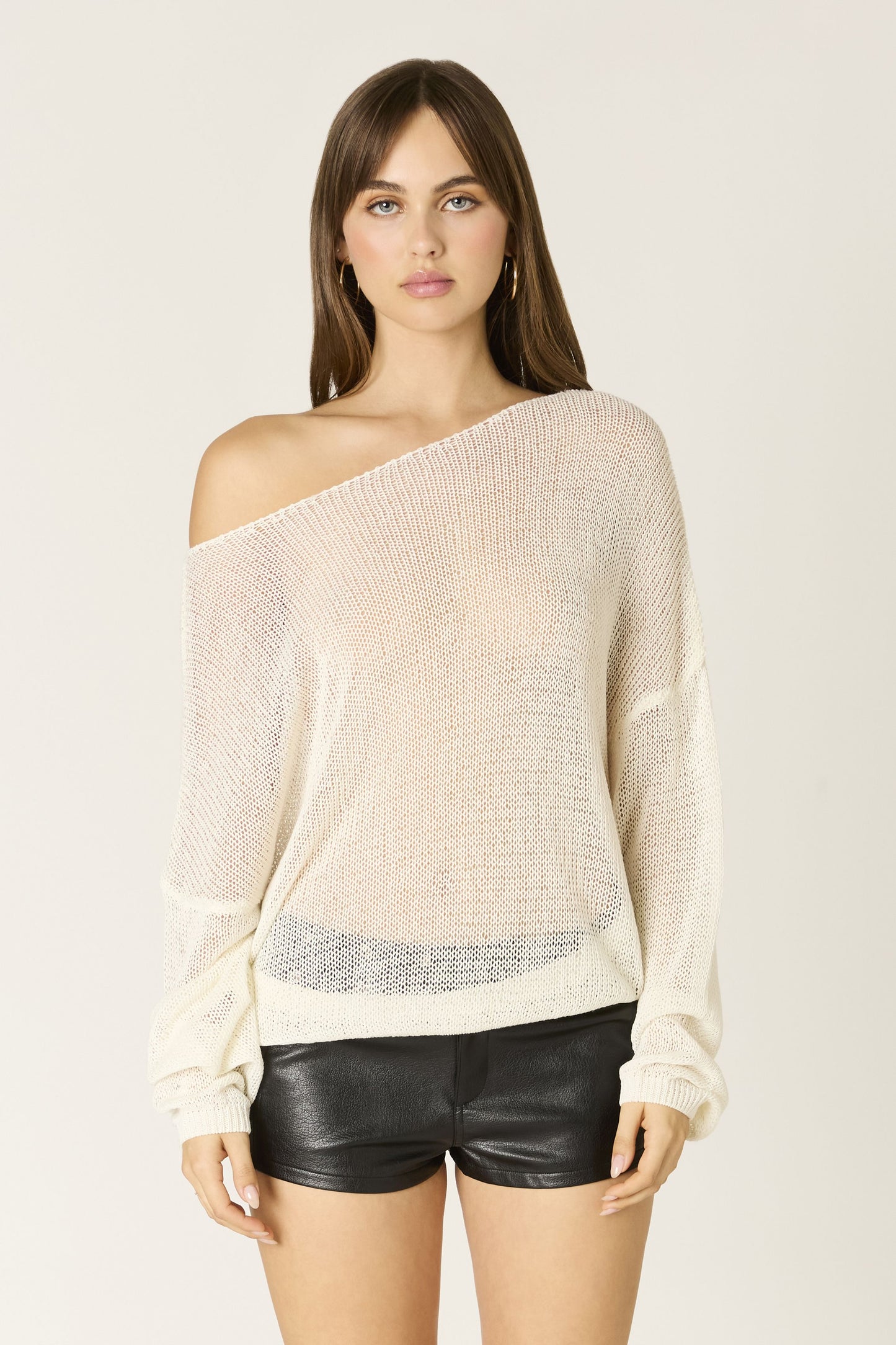 “nadya” cream sweater top