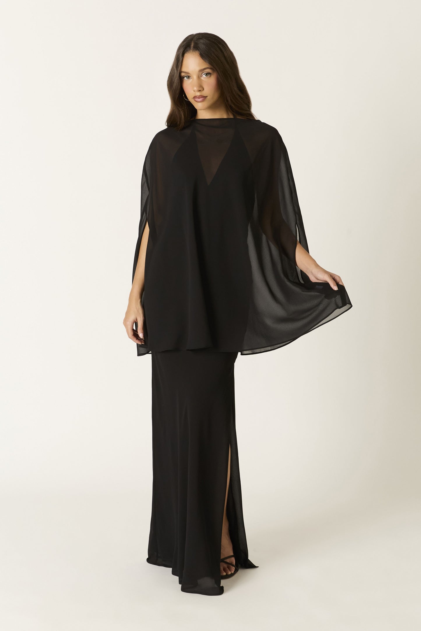 “margarita” cape dress