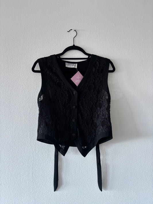 Black Lace Vest